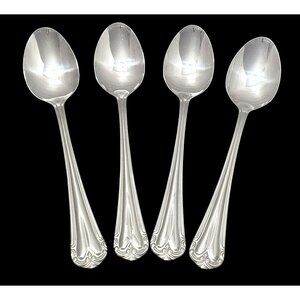 Hampton Silversmiths Katrinka 4 Oval Soup Spoons Stainless Replacement Place 215